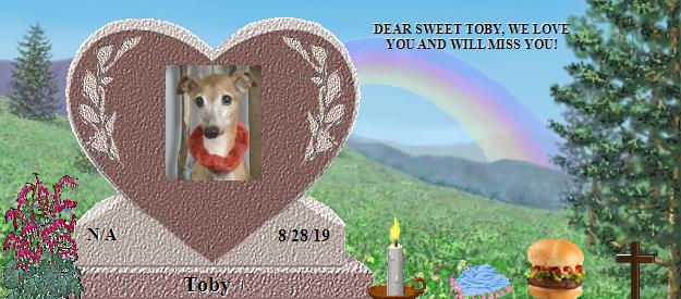 Toby's Rainbow Bridge Pet Loss Memorial Residency Image