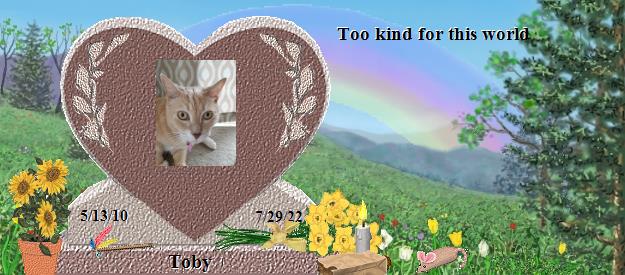 Toby's Rainbow Bridge Pet Loss Memorial Residency Image