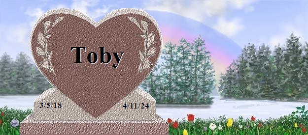 Toby's Rainbow Bridge Pet Loss Memorial Residency Image