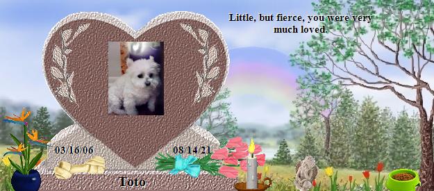 Toto's Rainbow Bridge Pet Loss Memorial Residency Image