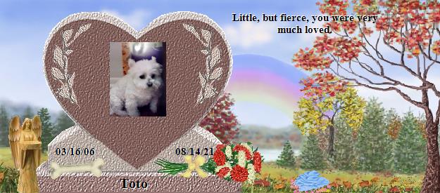 Toto's Rainbow Bridge Pet Loss Memorial Residency Image