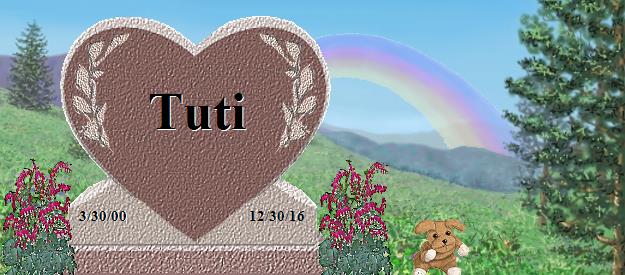 Tuti's Rainbow Bridge Pet Loss Memorial Residency Image