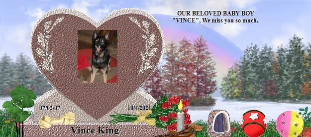 Vince King's Rainbow Bridge Pet Loss Memorial Residency Image