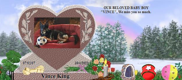 Vince King's Rainbow Bridge Pet Loss Memorial Residency Image