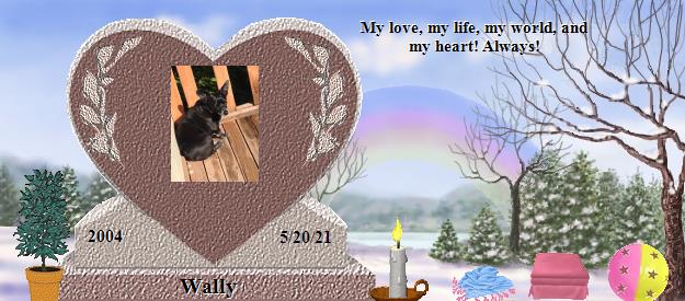 Wally's Rainbow Bridge Pet Loss Memorial Residency Image