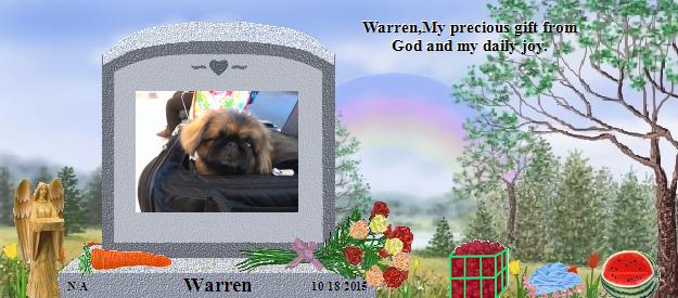 Warren's Rainbow Bridge Pet Loss Memorial Residency Image