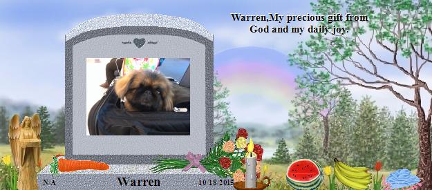 Warren's Rainbow Bridge Pet Loss Memorial Residency Image