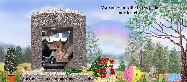 Watson Lincolnshire Winfrey's Rainbow Bridge Pet Loss Memorial Residency Image