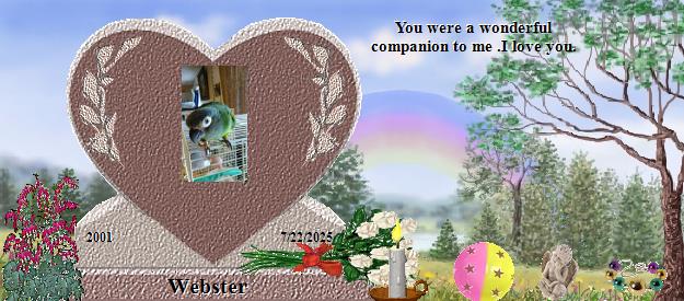 Webster's Rainbow Bridge Pet Loss Memorial Residency Image