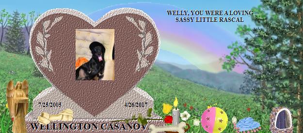 WELLINGTON CASANOVA's Rainbow Bridge Pet Loss Memorial Residency Image