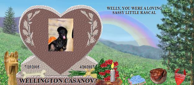 WELLINGTON CASANOVA's Rainbow Bridge Pet Loss Memorial Residency Image