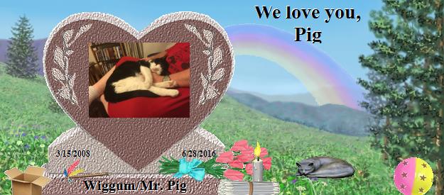 Wiggum/Mr. Pig's Rainbow Bridge Pet Loss Memorial Residency Image