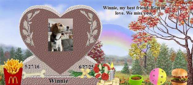 Winnie's Rainbow Bridge Pet Loss Memorial Residency Image