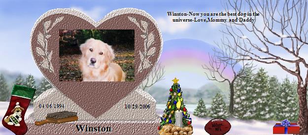 Winston's Rainbow Bridge Pet Loss Memorial Residency Image