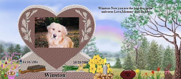 Winston's Rainbow Bridge Pet Loss Memorial Residency Image