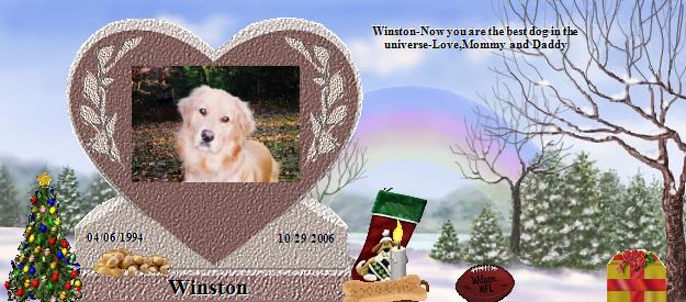 Winston's Rainbow Bridge Pet Loss Memorial Residency Image