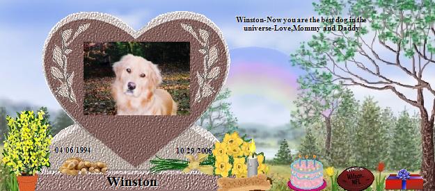 Winston's Rainbow Bridge Pet Loss Memorial Residency Image