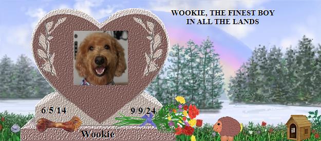 Wookie's Rainbow Bridge Pet Loss Memorial Residency Image
