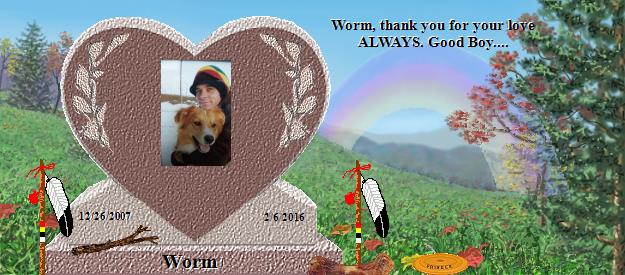 Worm's Rainbow Bridge Pet Loss Memorial Residency Image