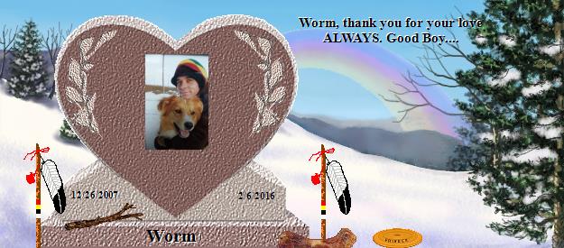 Worm's Rainbow Bridge Pet Loss Memorial Residency Image