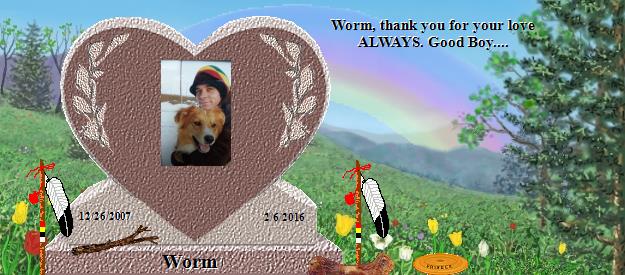 Worm's Rainbow Bridge Pet Loss Memorial Residency Image