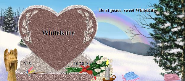 WhiteKitty's Rainbow Bridge Pet Loss Memorial Residency Image