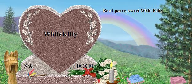 WhiteKitty's Rainbow Bridge Pet Loss Memorial Residency Image