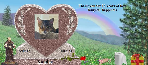 Xander's Rainbow Bridge Pet Loss Memorial Residency Image