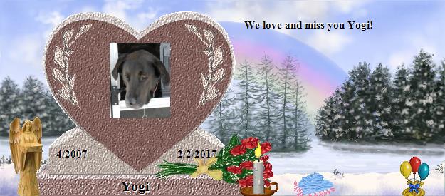 Yogi's Rainbow Bridge Pet Loss Memorial Residency Image