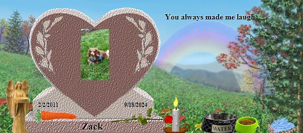 Zack's Rainbow Bridge Pet Loss Memorial Residency Image