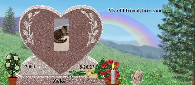 Zeke's Rainbow Bridge Pet Loss Memorial Residency Image