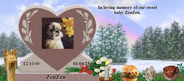 ZenZen's Rainbow Bridge Pet Loss Memorial Residency Image