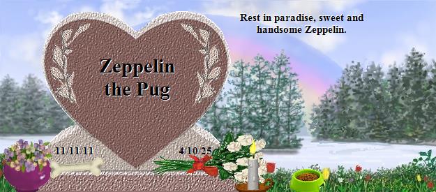 Zeppelin the Pug's Rainbow Bridge Pet Loss Memorial Residency Image