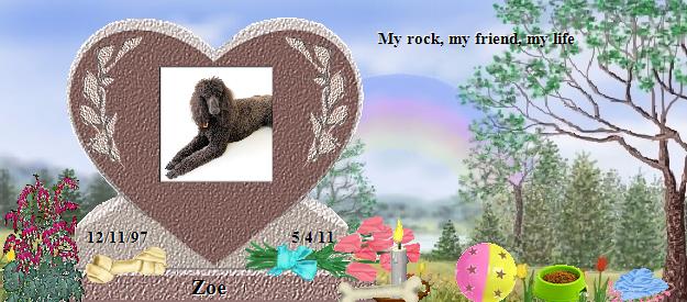 Zoe's Rainbow Bridge Pet Loss Memorial Residency Image