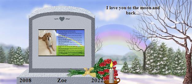 Zoe's Rainbow Bridge Pet Loss Memorial Residency Image