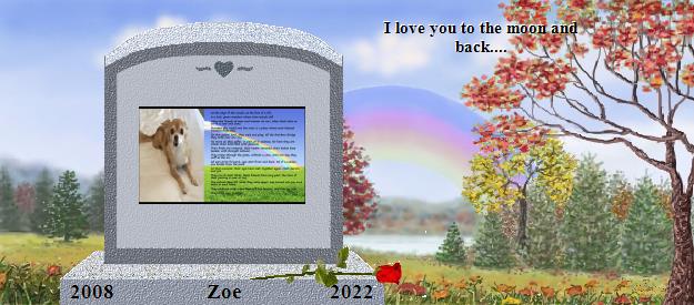 Zoe's Rainbow Bridge Pet Loss Memorial Residency Image