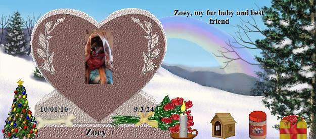 Zoey's Rainbow Bridge Pet Loss Memorial Residency Image