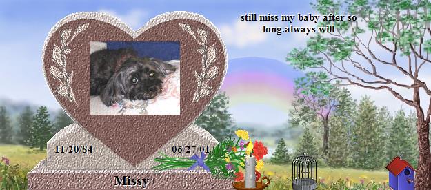 Missy's Rainbow Bridge Pet Loss Memorial Residency Image